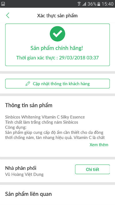 QR Code tem chống giả điện tử