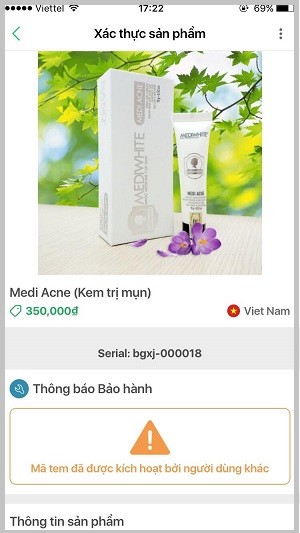 QR Code tem chống giả điện tử